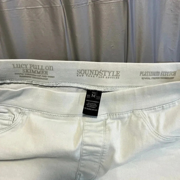 Lucy women’s pull on skimmers  platinum stretch cotton blend size medium - Picture 2 of 2